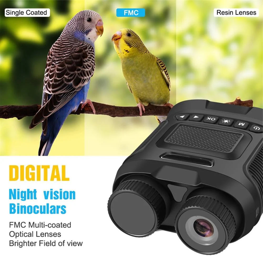 Binoclu profesional cu vedere nocturna in infrarosu Q-NV02, 2.5K UHD, zoom 8x, portabil, afisaj IPS, negru [4]