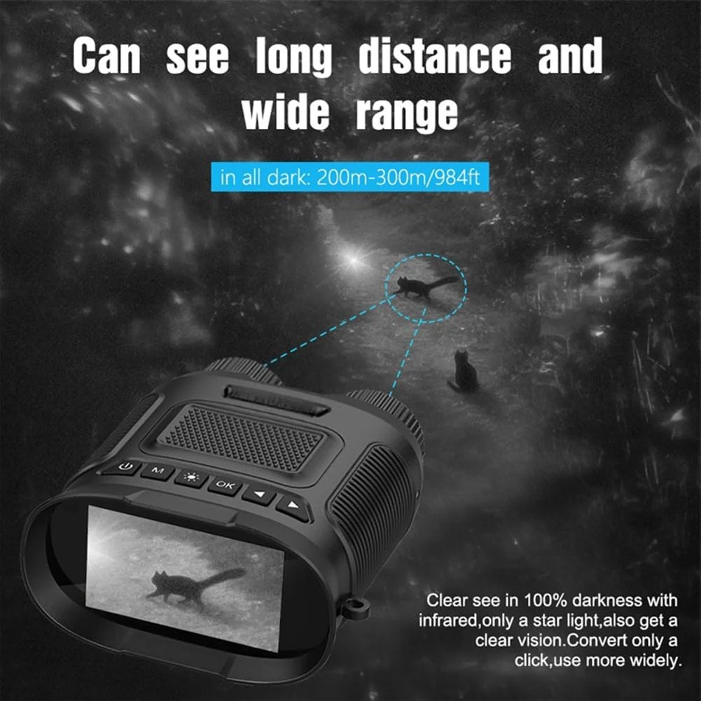 Binoclu profesional cu vedere nocturna in infrarosu Q-NV02, 2.5K UHD, zoom 8x, portabil, afisaj IPS, negru [6]