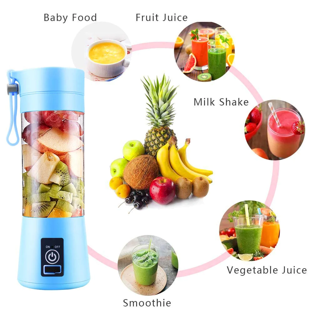 Blender smoothie maker, portabil cu incarcare USB functie de baterie externa [3]