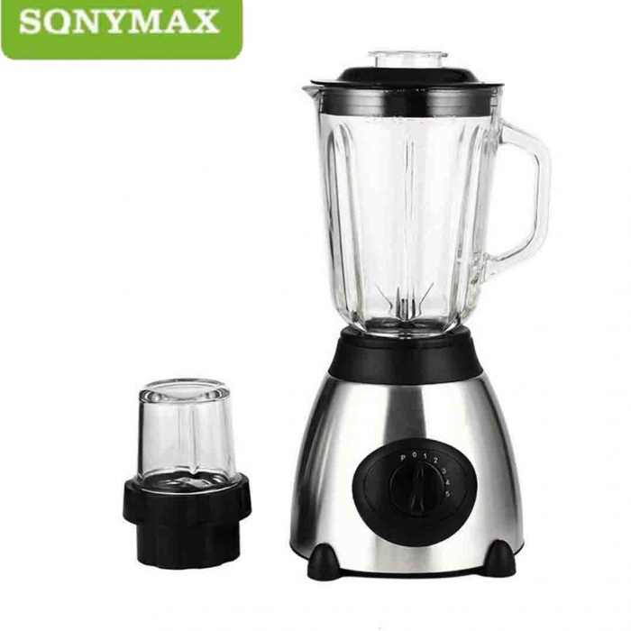 Blender Sticla 2 in 1 cu Rasnita, Putere 2200W, 1.5L Capacitate, 5 Trepte viteza, SonyMax [2]