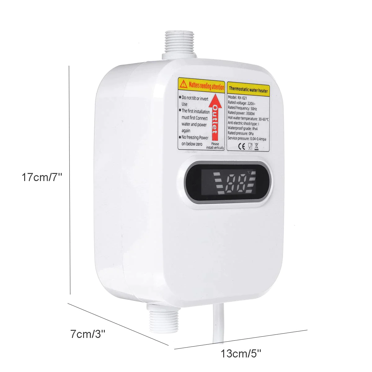 Boiler electric instant pentru apa calda, cu afisaj digital, 3500W [9]