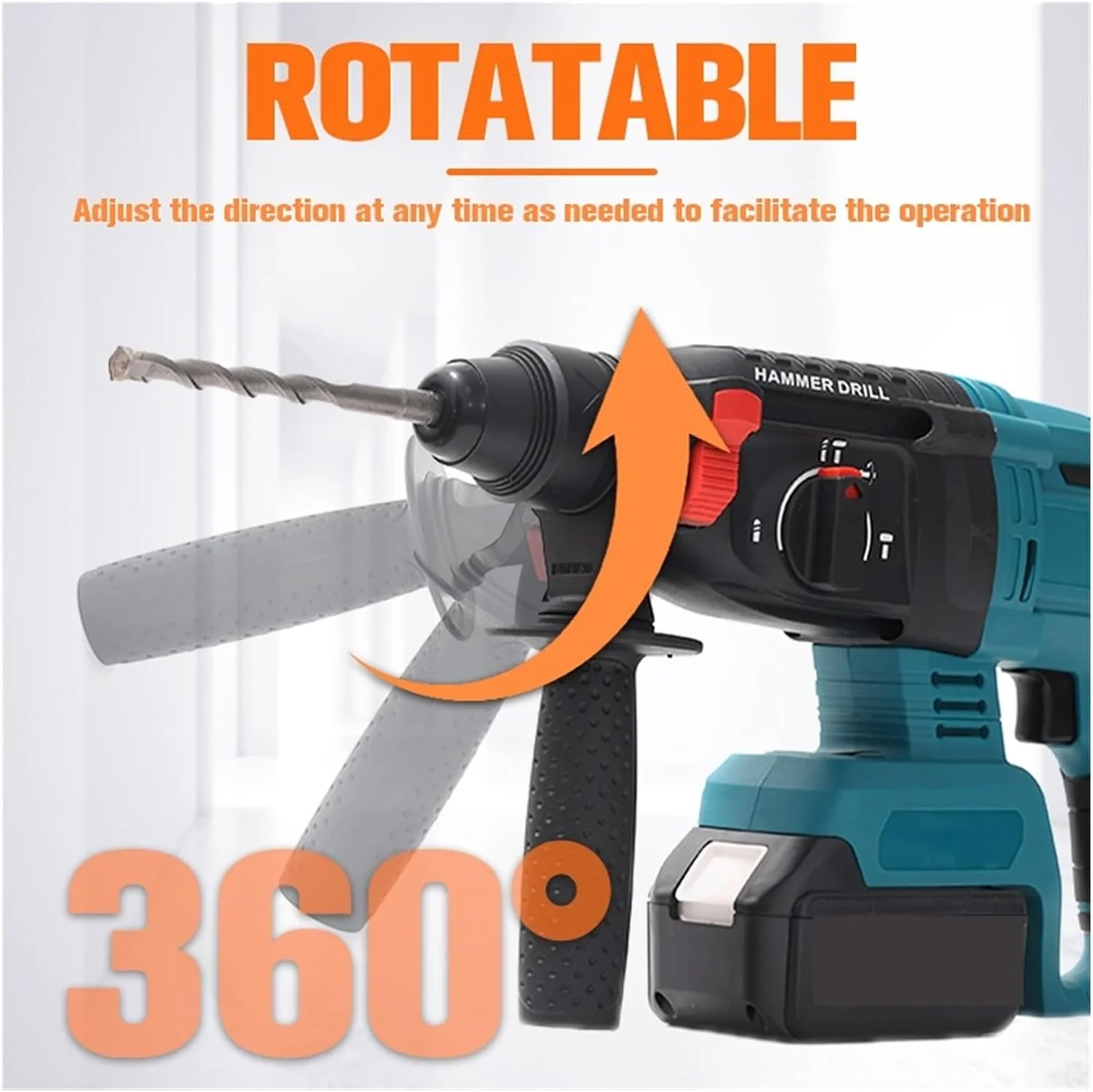 Ciocan Rotopercutor brushless, cu 2 acumulatori 48V, 1850W, 2580 rpm [11]