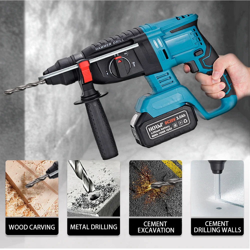 Ciocan Rotopercutor brushless, cu 2 acumulatori 48V, 1850W, 2580 rpm [2]