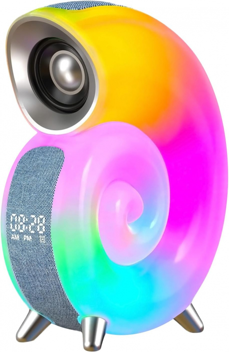 Boxa 3 in 1 Wireless Bluetooth, Ceas cu Alarma, Lampa Led RGB [3]