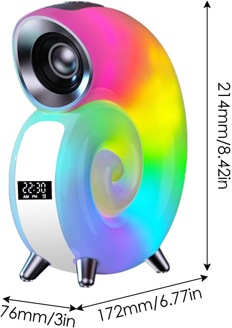 Boxa 3 in 1 Wireless Bluetooth, Ceas cu Alarma, Lampa Led RGB [10]