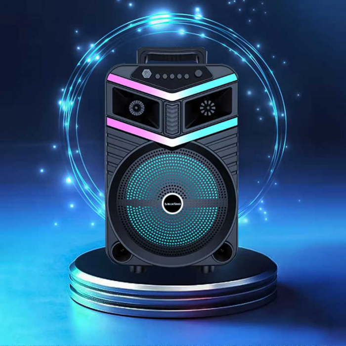Boxa Bluetooth Portabila Karaoke cu microfon, Sunet Puternic, Design Modern, 8 inch, CS-0814 [9]
