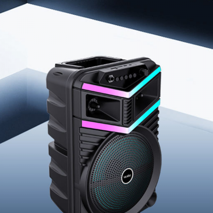 Boxa Bluetooth Portabila Karaoke cu microfon, Sunet Puternic, Design Modern, 8 inch, CS-0814 [3]