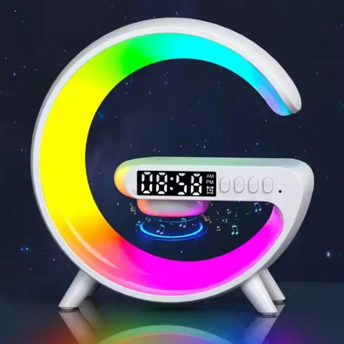 Boxa Portabila Bluetooth 4 in 1 cu Lampa RGB, Incarcare Wireless Telefon, Radio [8]