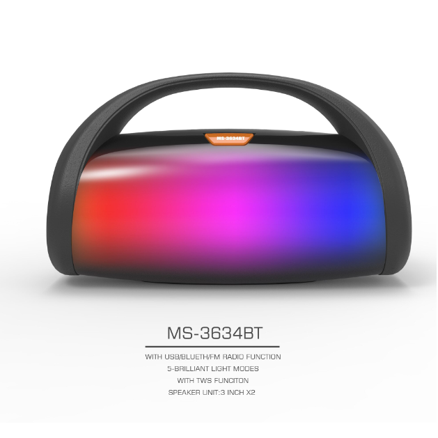 Boxa Portabila Bluetooth, Iluminare Led RGB, 10W, Bass Puternic, Rezistenta la Apa, Bluetooth 5.3 [5]
