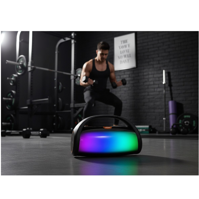 Boxa Portabila Bluetooth, Iluminare Led RGB, 10W, Bass Puternic, Rezistenta la Apa, Bluetooth 5.3 [7]