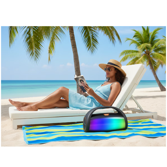 Boxa Portabila Bluetooth, Iluminare Led RGB, 10W, Bass Puternic, Rezistenta la Apa, Bluetooth 5.3 [6]