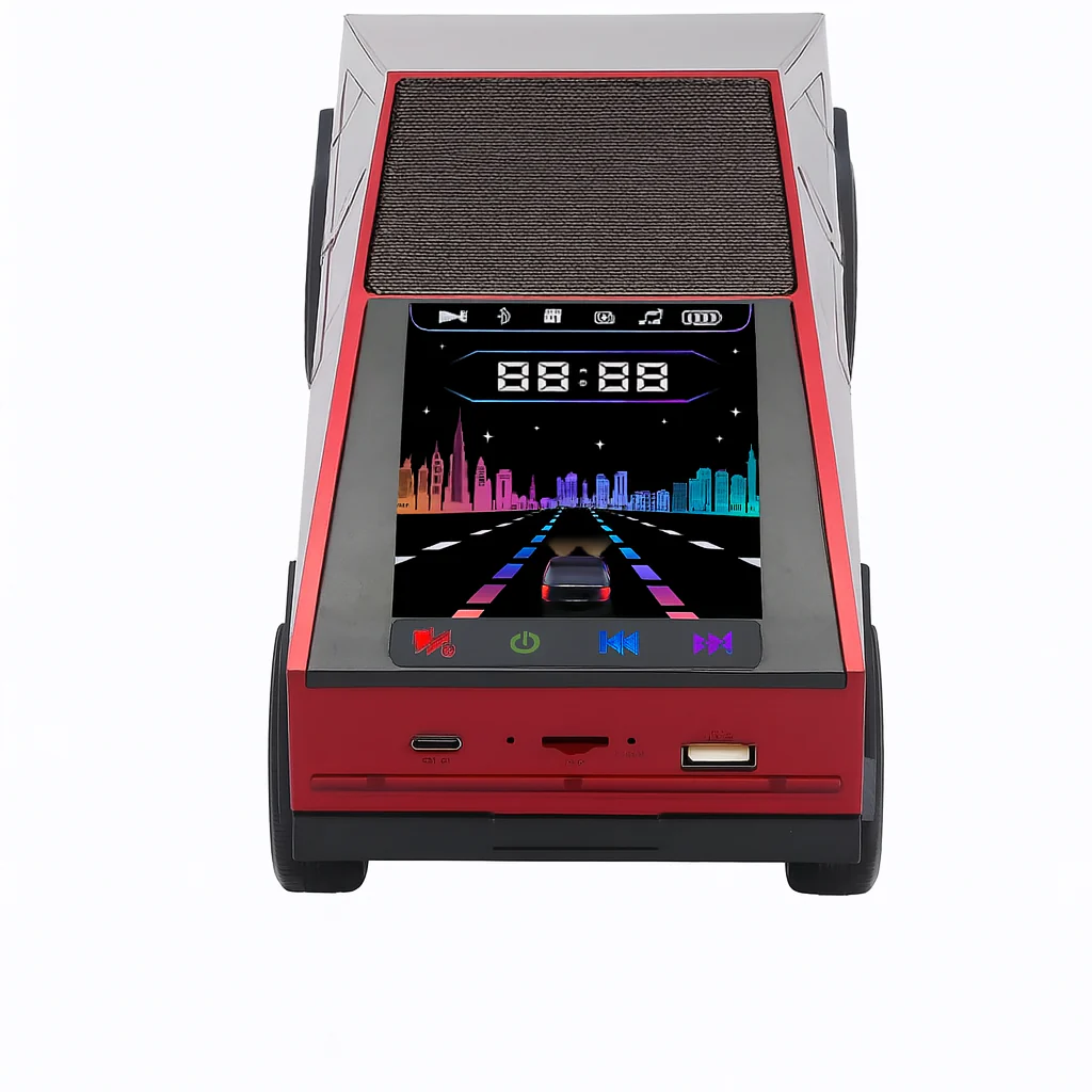 Boxa portabila Bluetooth, Masina Cyber Truck, Sunet 3D, Wireless, Display, Design Futurist, [8]