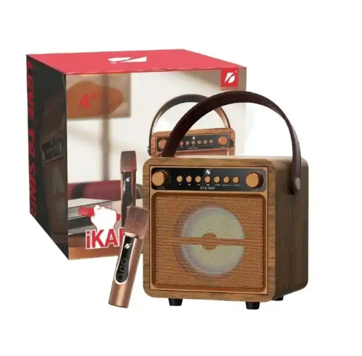 Boxa portabila karaoke, Bluetooth, Microfon, Radio Fm, 10W, Acumulator 3.7v, MP3, card TF-USB, KTS-1687 [4]
