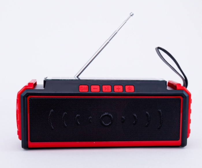 Radio portabil AM/FM/SW cu Boxa Bluetooth, USB, Lanterna, incarcare solara, Panou solar [2]