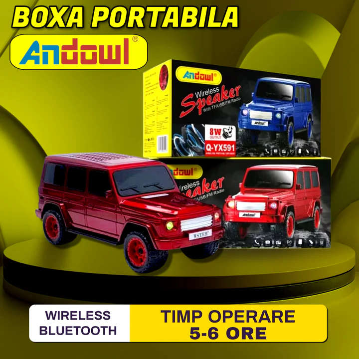 Boxa Portabila tip Masina G Class, Functie Radio, AUX, mp3, Joc de lumini faruri [3]