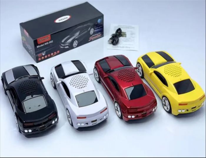 Boxa Portabila Wireless Tip Masinuta Camaro, Functie Radio, USB, AUX, TF [3]