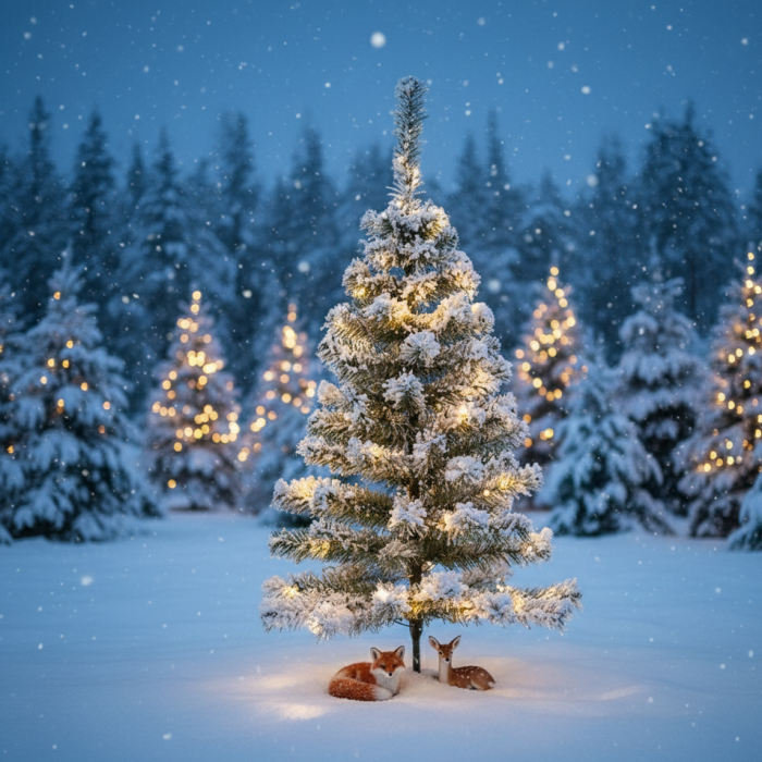 Brad artificial nins/inzapezit, 1.5M Inaltime, Ramuri Flexibile, Suport metalic CADOU [4]