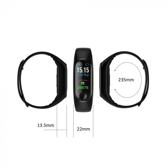Bratara fitness M6, Ecran AMOLED, Bluetooth, Monitorizare somn/Ritm cardiac [5]