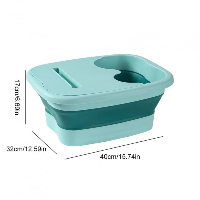 Cadita pentru picioare si masaj calmant, pliabila, suport telefon mobil, Alb cu Gri, 39 x 32 x 17 cm [8]