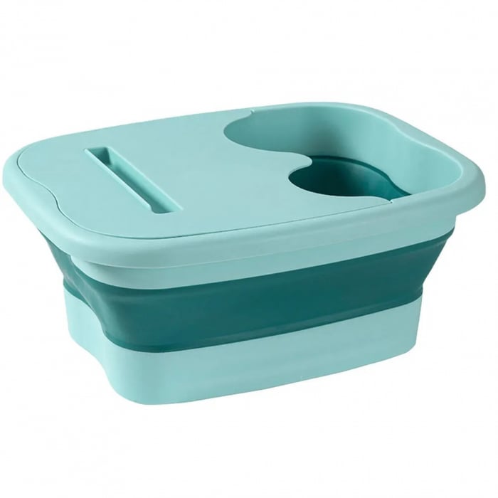 Cadita pentru picioare si masaj calmant, pliabila, suport telefon mobil, Alb cu Gri, 39 x 32 x 17 cm [12]
