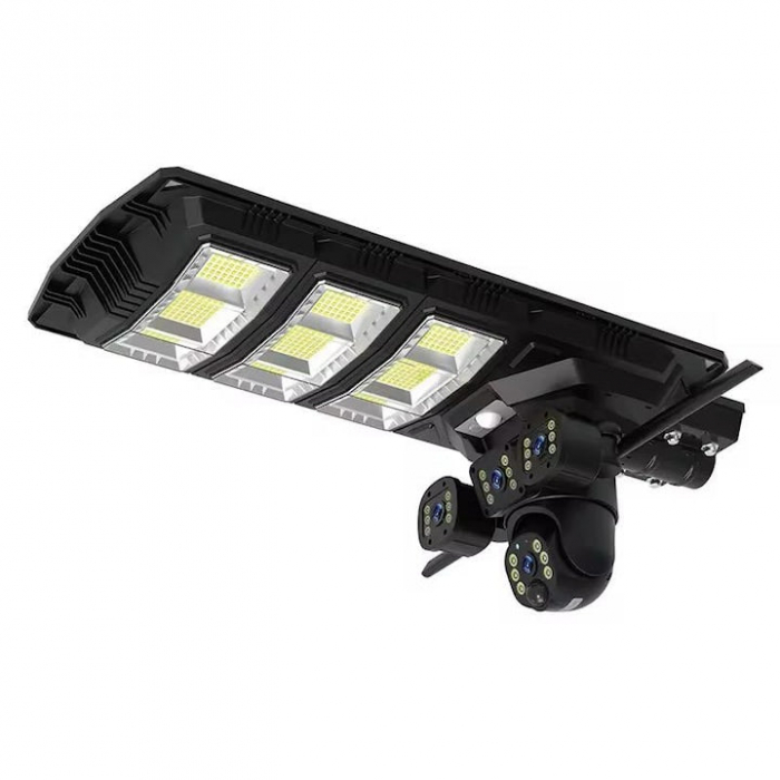 Camera 4G cu Lampa Solara 450W Stradala LED, 2 in 1, Camera De Supraveghere 360, 9 MP, Night Vision, Rotativa [10]