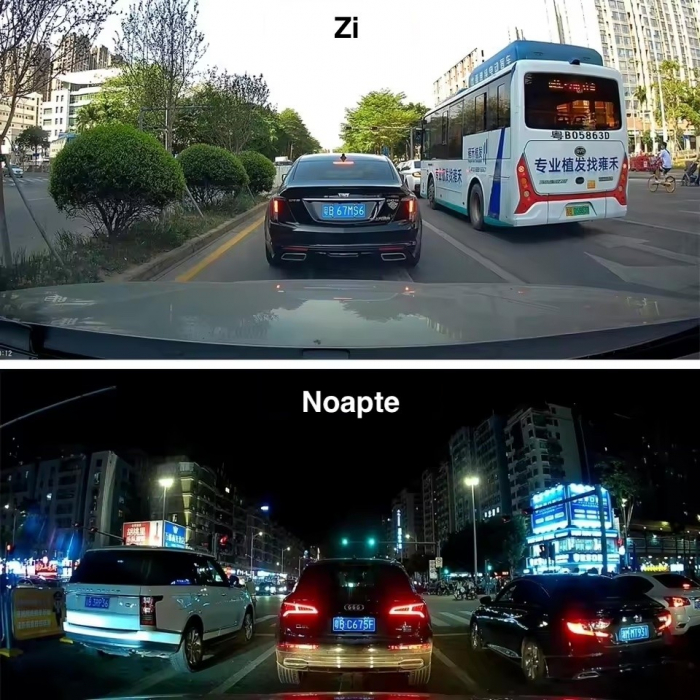 Camera Auto de Bord, DVR Full HD 1080P cu WiFi, Vedere Nocturna, Vizualizare pe telefon [3]