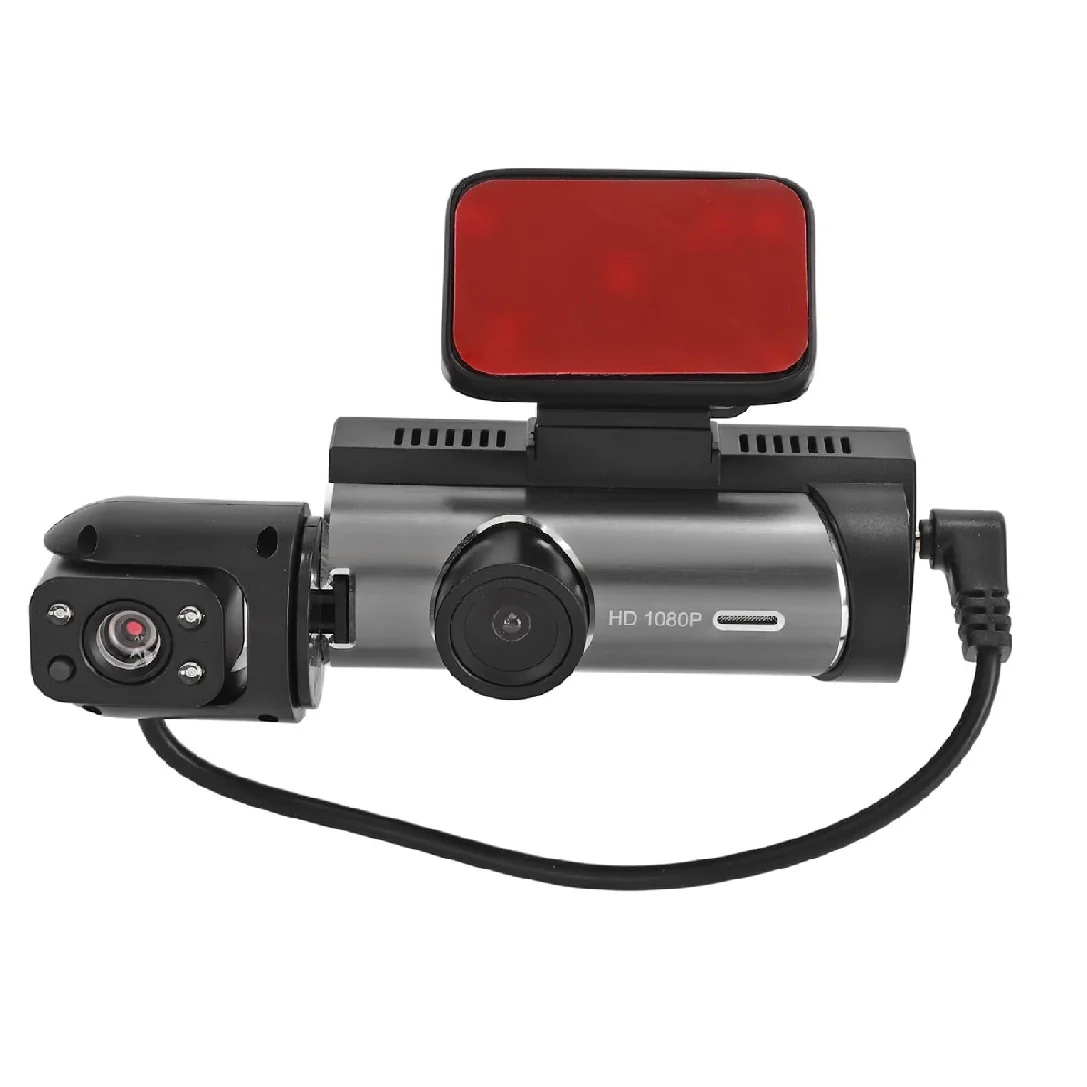 Camera Auto DVR Dubla Fata/Spate 3.16", Full HD 1080P, G-Senzor, IR, 170°, Argintiu [3]
