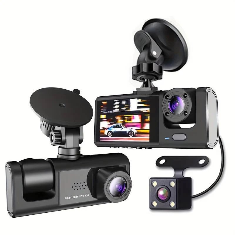 Camera auto tripla FullHD, 3 camere-fata/spate/interior, ecran 2'', G Senzor [1]