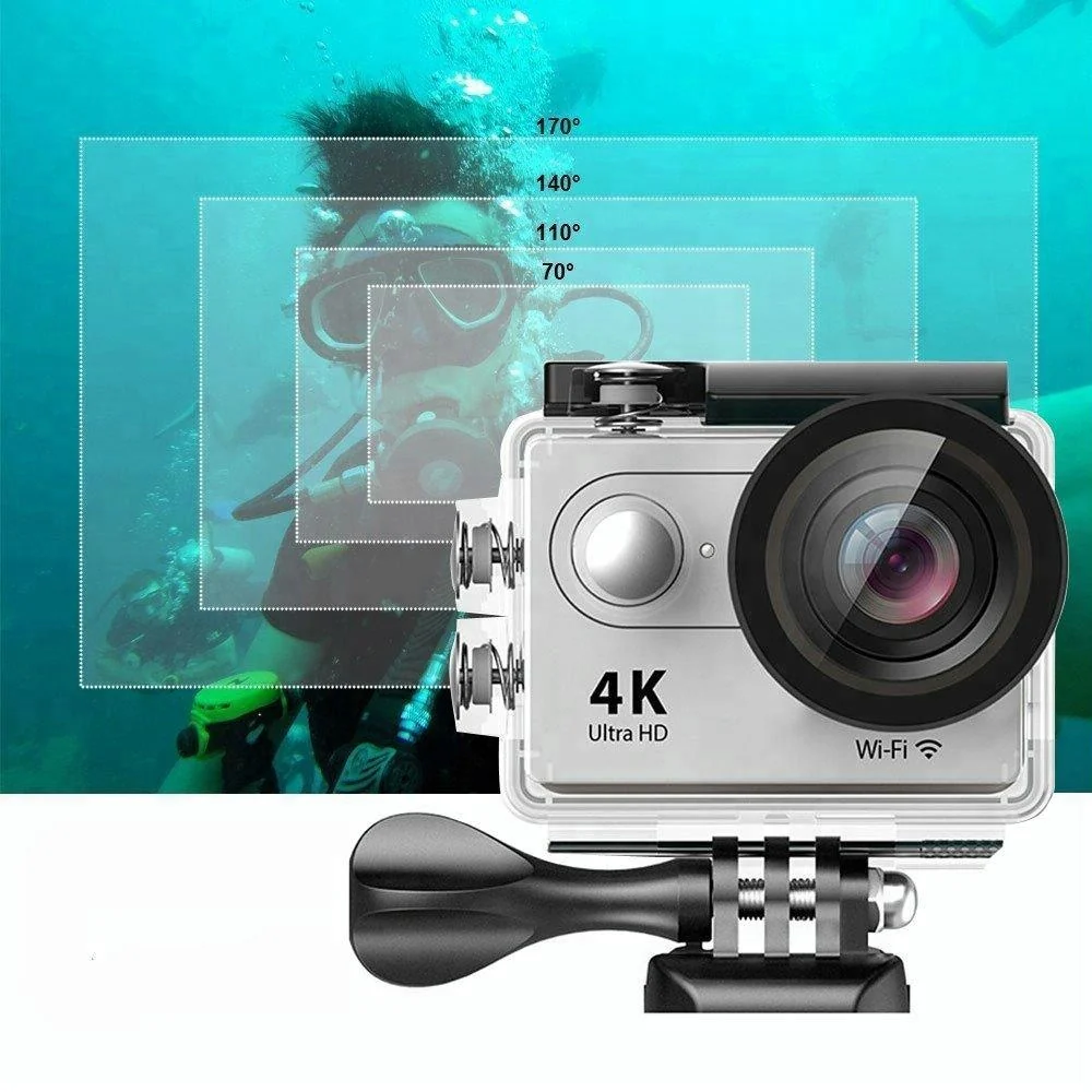 Camera de actiune 4K Ultra HD, WiFi, Impermeabila + Accesorii [7]