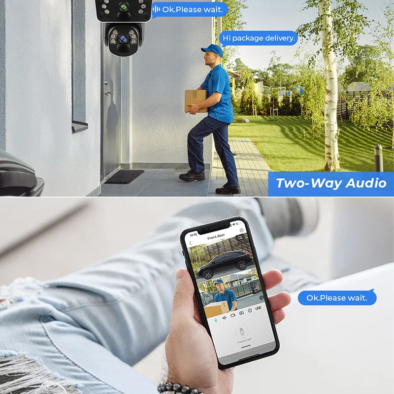 Camera de Supraveghere 4G, 8MP Lentila Dubla PTZ 360°, Panou Solar, Night Vision, Audio Bidirectional, IP66, Card 32GB inclus [3]