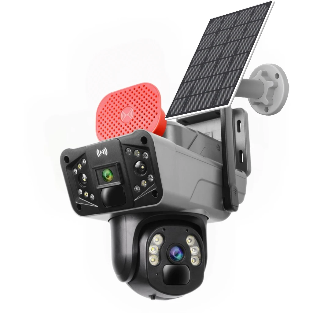 Camera de Supraveghere 4G, 8MP Lentila Dubla PTZ 360°, Panou Solar, Night Vision, Audio Bidirectional, IP66, Card 32GB inclus [6]