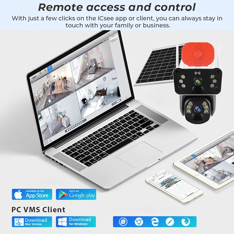 Camera de Supraveghere 4G, 8MP Lentila Dubla PTZ 360°, Panou Solar, Night Vision, Audio Bidirectional, IP66, Card 32GB inclus [5]