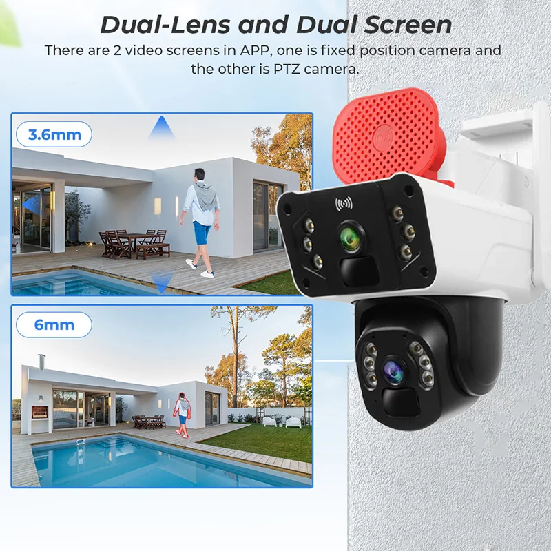 Camera de Supraveghere 4G, 8MP Lentila Dubla PTZ 360°, Panou Solar, Night Vision, Audio Bidirectional, IP66, Card 32GB inclus [4]