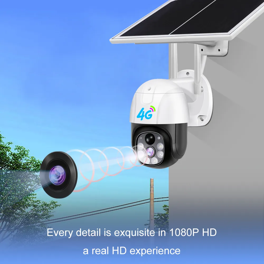 Camera de Supraveghere 4G cartela Sim cu Panou Solar, Full HD 1080p, Rotativa, Alarma, Microfon si Difuzor, Night Vision, Detectie umana, pentru Exterior [5]