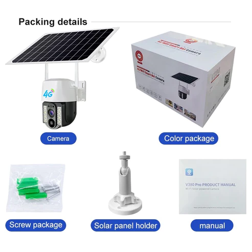 Camera de Supraveghere 4G cu cartela Sim, 3MP, Panou Solar, Rotatie dupa obiect, Alarma cu led si voce, Microfon, Difuzor, Infrarosu, Detectie umana, Exterior [10]