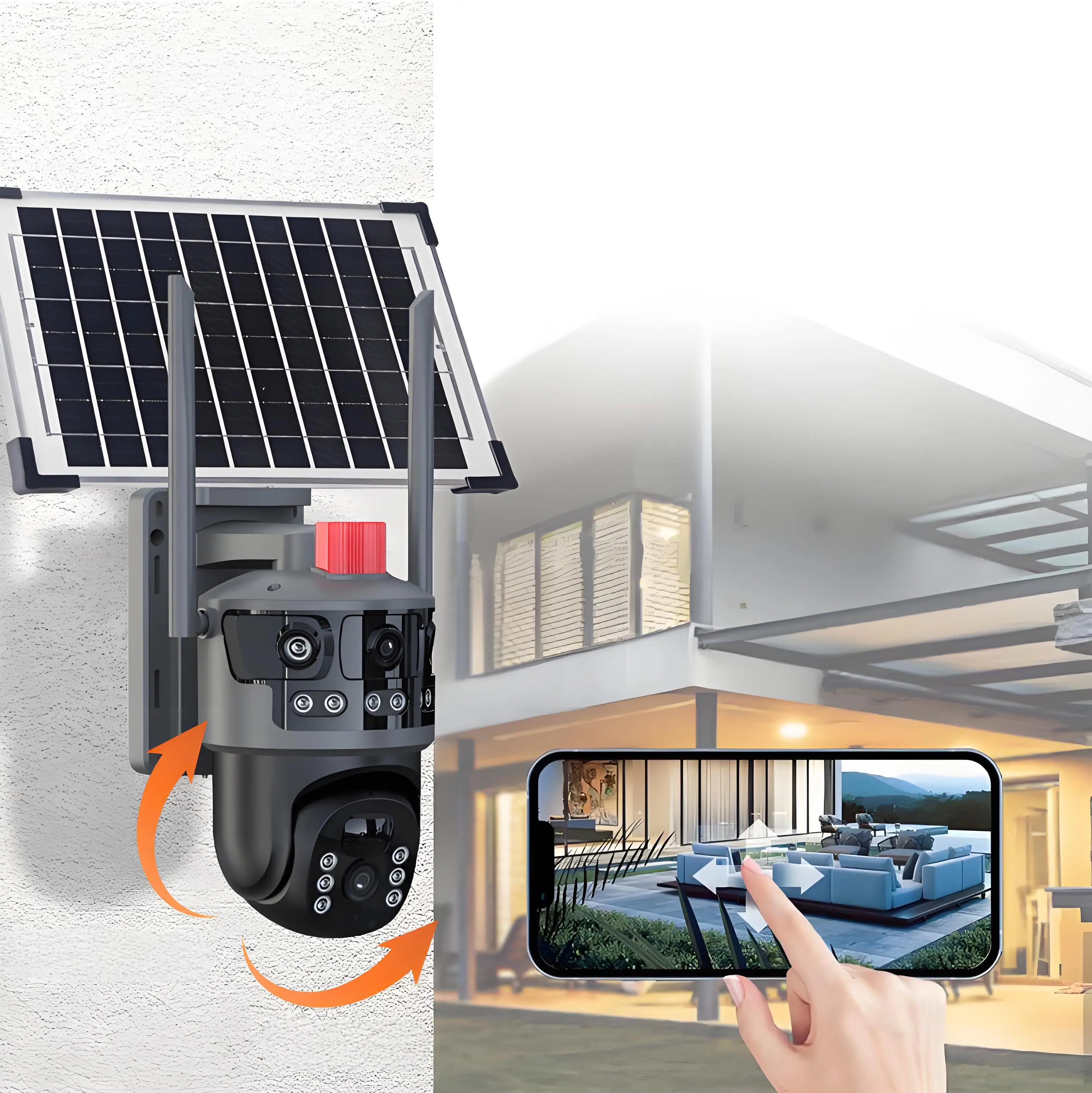Camera de Supraveghere 4G cu Panou Solar, 12MP Full HD, Vedere Nocturna, Audio Bidirectional, Control din Aplicatie, Include Card 32GB [3]