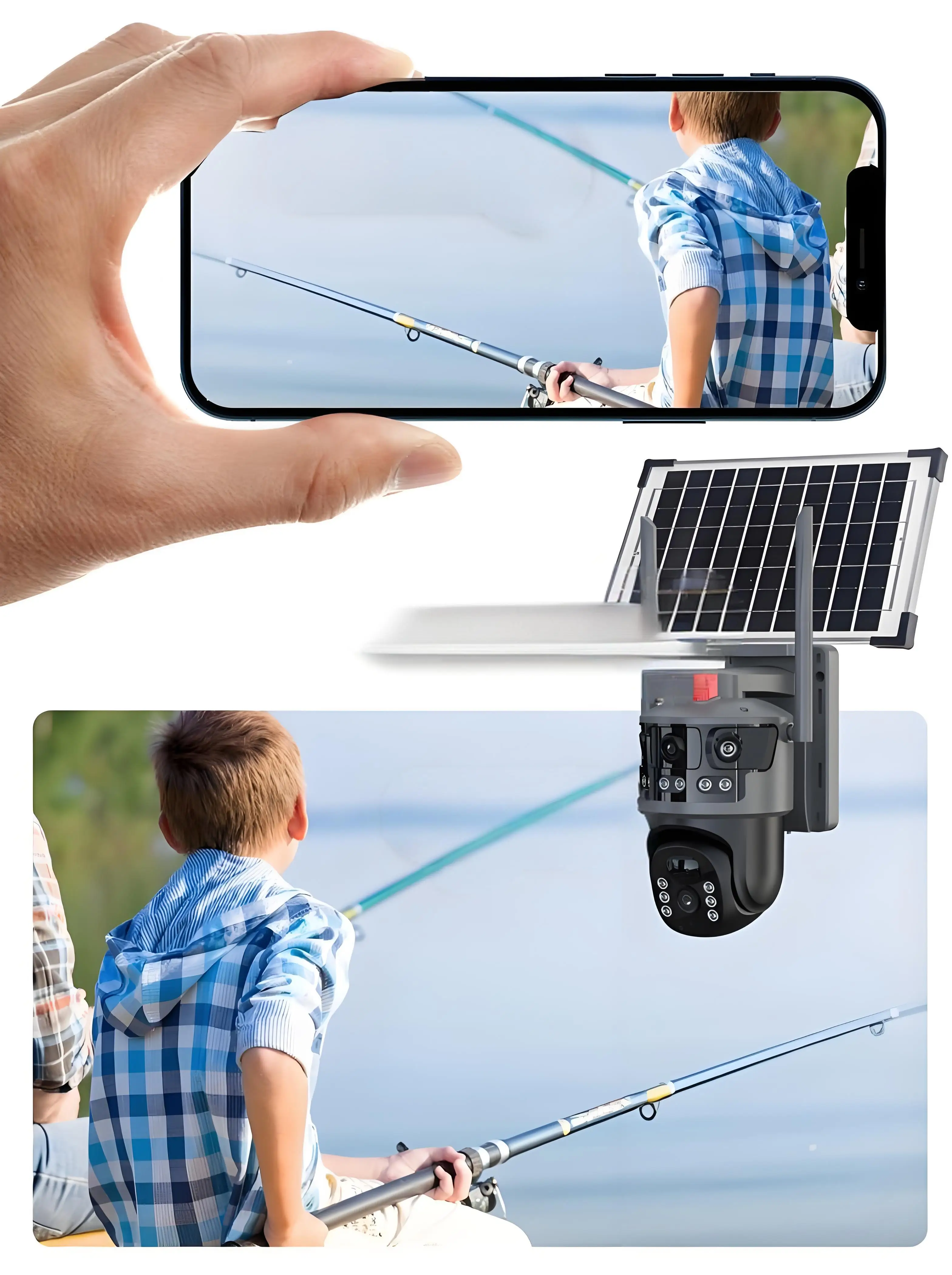 Camera de Supraveghere 4G cu Panou Solar, 12MP Full HD, Vedere Nocturna, Audio Bidirectional, Control din Aplicatie, Include Card 32GB [15]