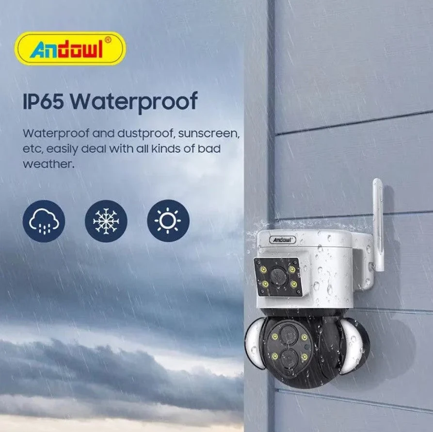 Camera de supraveghere 4K, Wi-Fi, 2 Lentile - fixa si mobila, Zoom 10X, 4+4MP, senzor de miscare, IP65, Andowl Q-SX921 [9]