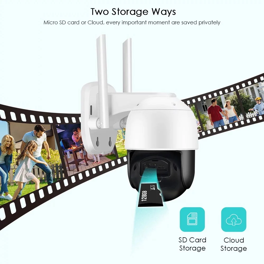 Camera de Supraveghere Jortan, cu Panou Solar, 5 MP 1080p, WiFi, exterior, Microfon, Difuzor, Control din telefon [7]