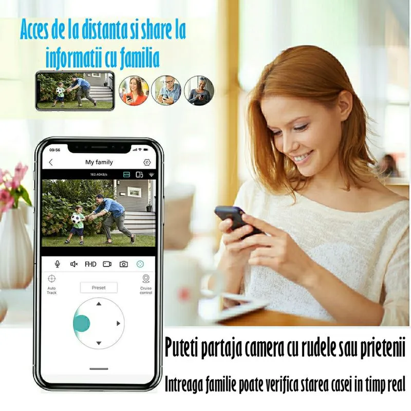 Camera de Supraveghere Jortan cu Panou Solar, WiFi, Senzor de Miscare, Infrarosu, Rotativa, IP66 [5]