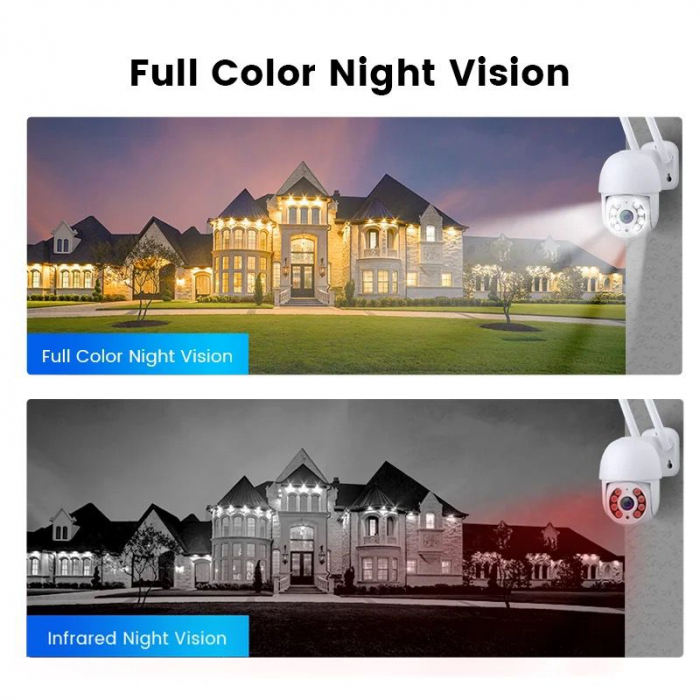 Camera de Supraveghere Rotativa Jortan, Exterior, 1080p, WiFi, IP66 [4]
