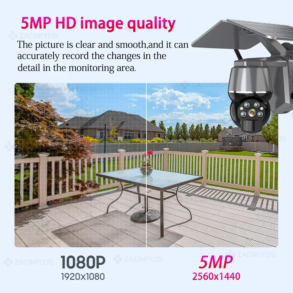 Camera de Supraveghere SIM 4G, 4MP ,exterior, senzor de miscare, panou solar, rotire din aplicatie, Andowl Q-S808 [3]