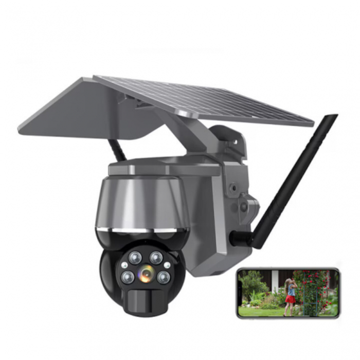 Camera de Supraveghere SIM 4G, 4MP ,exterior, senzor de miscare, panou solar, rotire din aplicatie, Andowl Q-S808 [11]