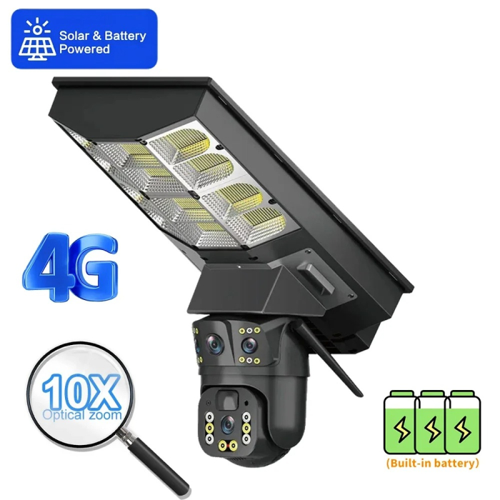 Camera de Supraveghere SIM 4G cu Lampa Solara Incorporata, Control din Telefon, Microfon + Difuzor Incorporat, Senzor de Miscare [8]