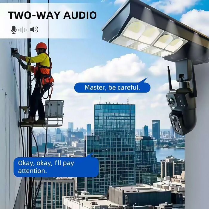Camera de Supraveghere SIM 4G cu Lampa Solara Incorporata, Control din Telefon, Microfon + Difuzor Incorporat, Senzor de Miscare [5]
