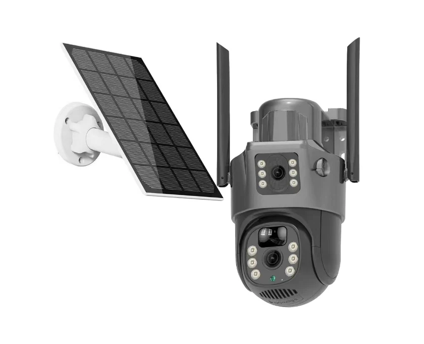 Camera de supraveghere solara 4G cu viziune duala, 3+3MP, IP66, infrarosu, rotire 360, Senzor de miscare [7]