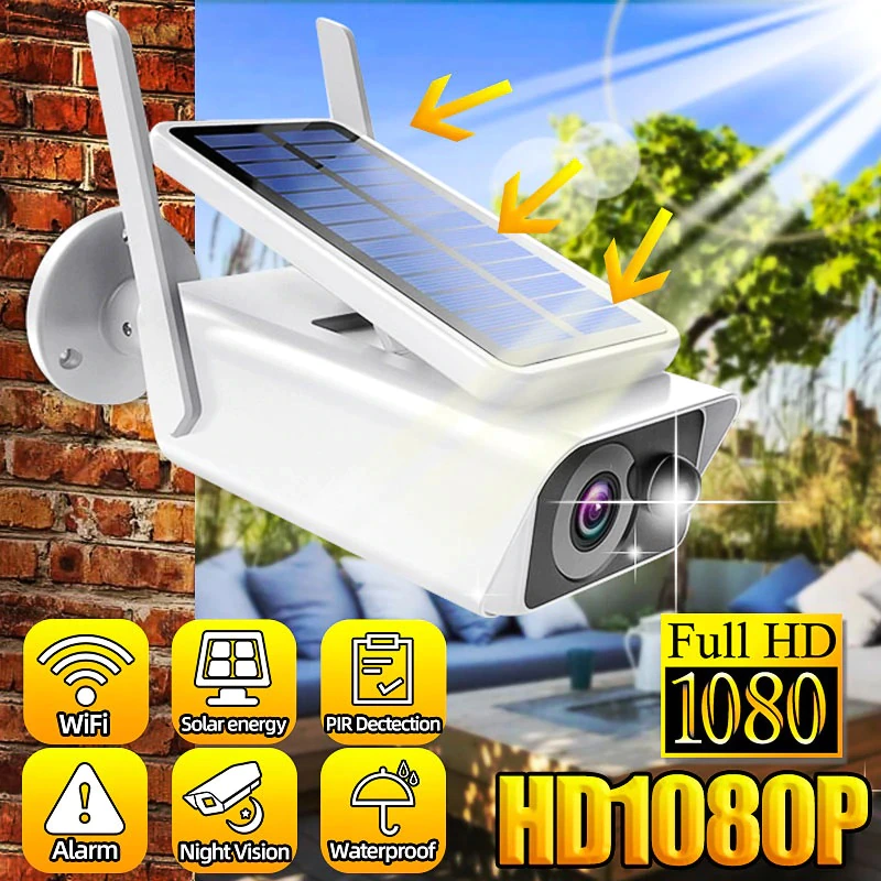 Camera de Supraveghere Solara, FULL HD 1080p, Wireless, Microfon si Difuzor, IP65, Alarma, IR Night Vision [2]