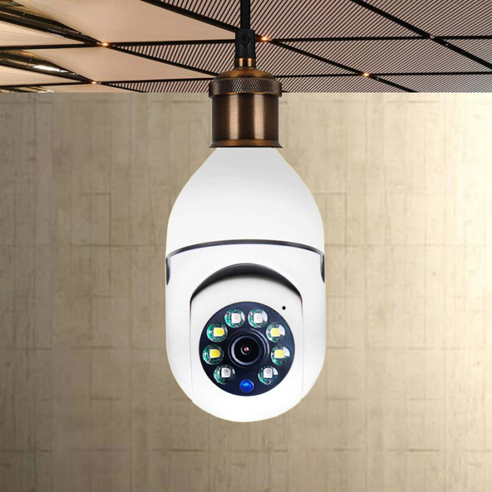 Camera de Supraveghere tip bec, E27, Interior/Exterior, 1080p, Control din telefon, Microfon, Difuzor [5]