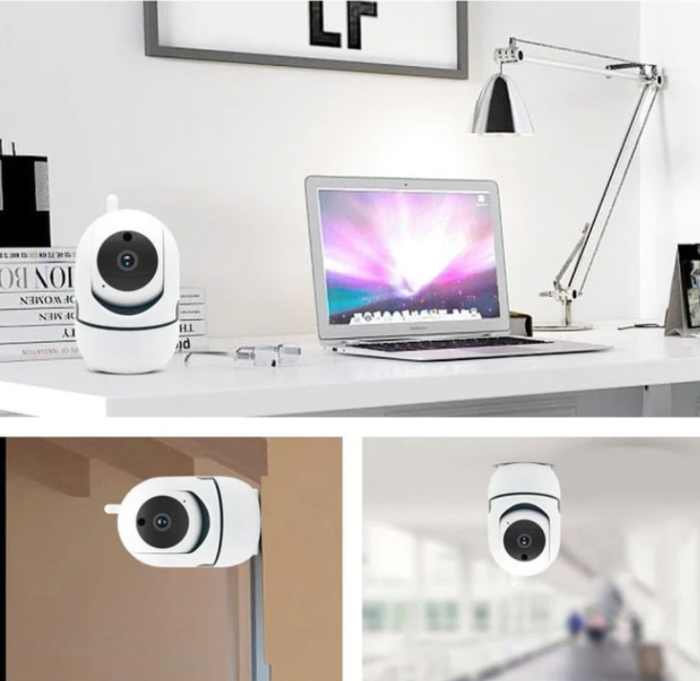 Camera de supraveghere Wi-FI, Interior, Monitor Bebe cu Night Vision si Rotire Automata, Full HD, Conectare Telefon [5]