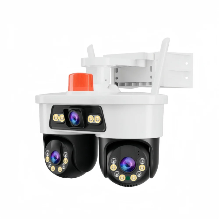 Camera de Supraveghere WiFi 9MP cu 3 Lentile, PTZ, Night Vision Color, Detectare Miscare, IP66, Card Memorie 32GB Inclus [8]